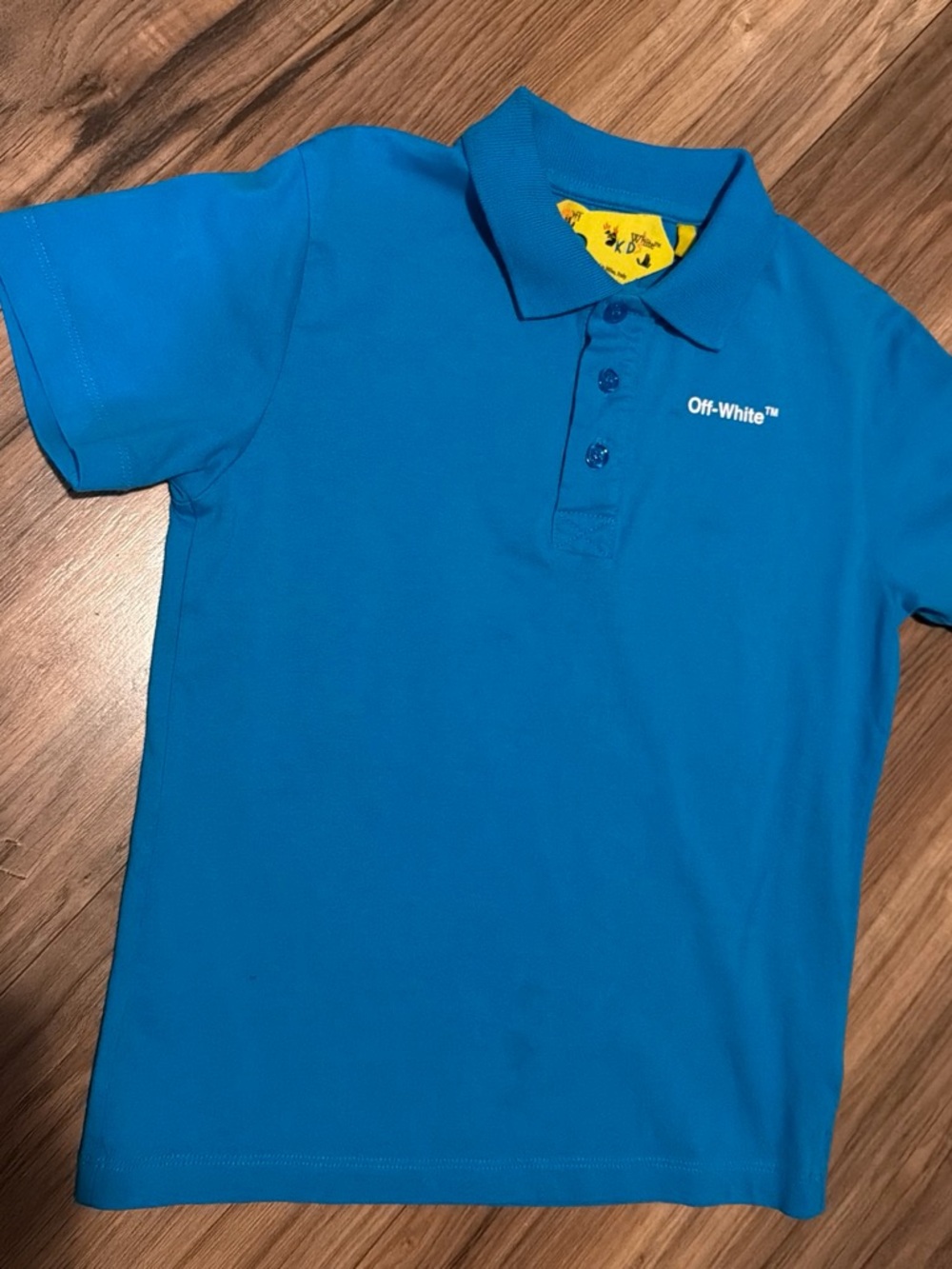 Off-White Kids Blue Polo with Subtle Logo